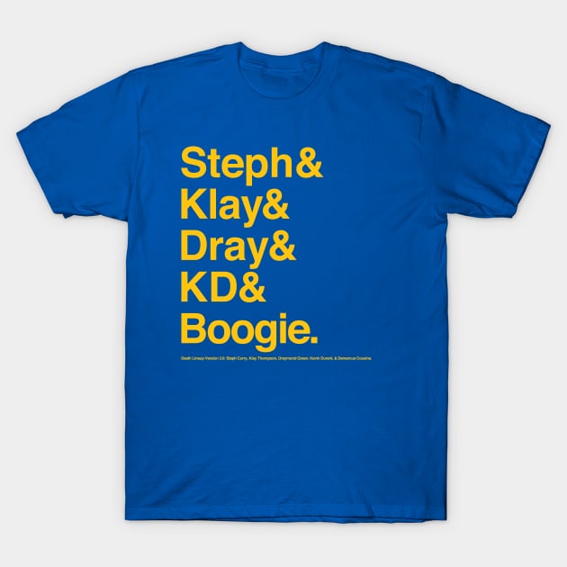 Death Lineup Version 3.0 T-Shirt by huckblade